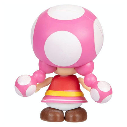 Super Mario World of Nintendo 41142 Toadette articulated figure, 6.3 cm tall, detailed plastic toy from the Super Mario series.