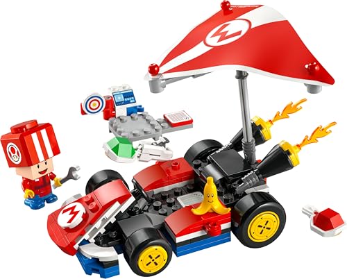 LEGO Super Mario Mario Kart standard kart toy set featuring a Toad character figure for kids and gamers.