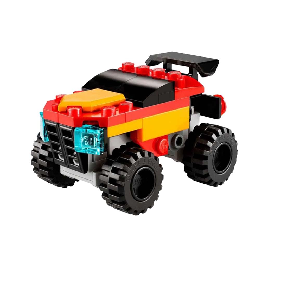 LEGO Creator 3-in-1 Monster Truck Building Paper Bag Set, 55 Pieces, Ages 6+, 30691