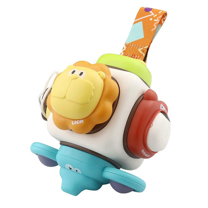 caterbee baby stroller hanging toy with colorful animal figures and teething features, clip-on mobile for infants' entertainment