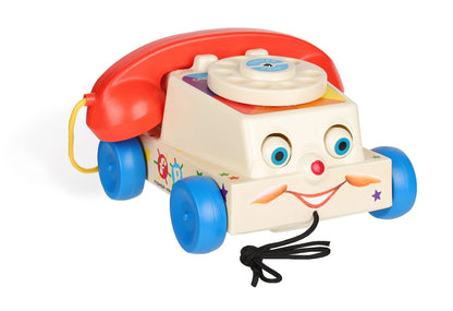 Basic Fun Fisher Price Classics Chatter Telephone Toy | Pull Along Retro Toddler Phone with Moving Eyes and Dial | Gift for Babies and Toddlers Aged 12 +