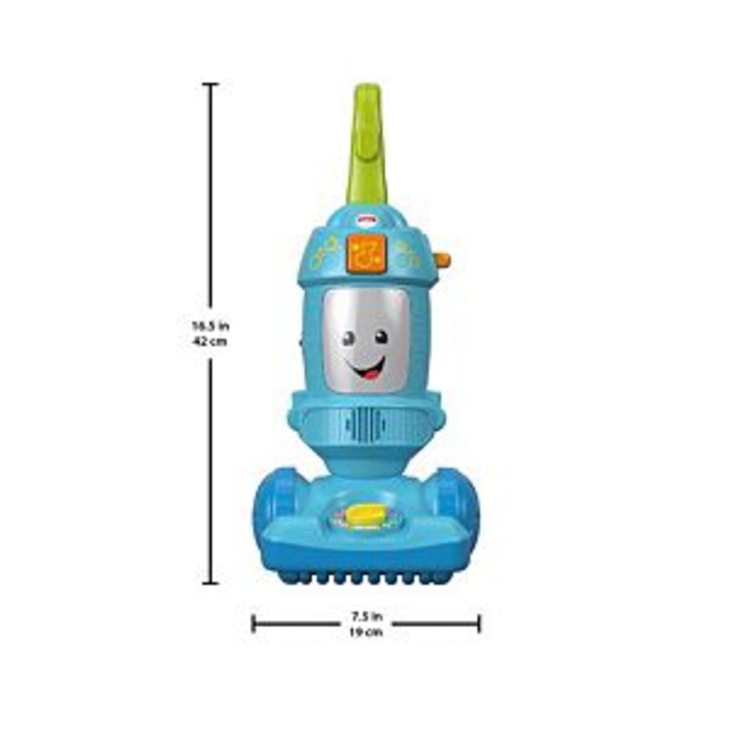 Fisher-Price Toddler Toy Laugh & Learn Light-Up Learning Vacuum Musical Push Along for Pretend Play Infants Ages 1+ Years, FNR97