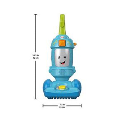 Fisher-Price Toddler Toy Laugh & Learn Light-Up Learning Vacuum Musical Push Along for Pretend Play Infants Ages 1+ Years, FNR97