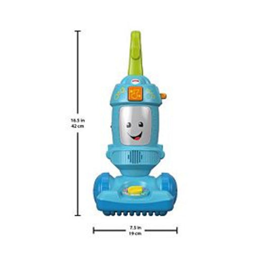 Fisher-Price Toddler Toy Laugh & Learn Light-Up Learning Vacuum Musical Push Along for Pretend Play Infants Ages 1+ Years, FNR97