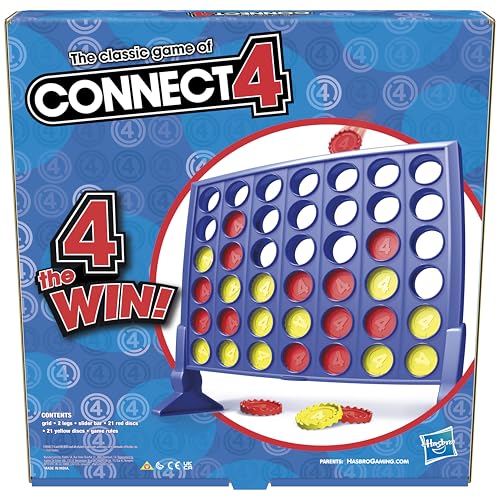Connect 4 Strategy Board Game, Games for Kids Aged 6+, 4 in a Row