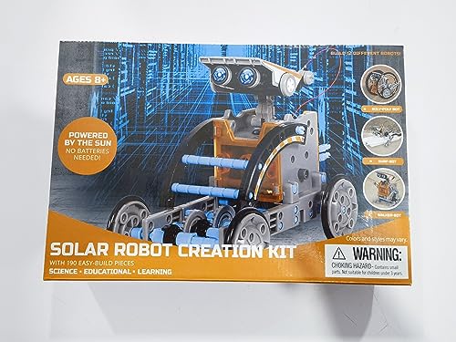 OMWay STEM 12-in-1 Solar Robot Toys, Science Kits for Kids Age 8-12,DIY Building Experiment Engineering Robotics Kit, Birthday Gifts for 9 10 11 13 14 Year Old Boys Teens, Grey