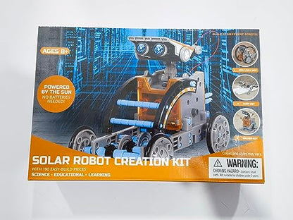 OMWay STEM 12-in-1 Solar Robot Toys, Science Kits for Kids Age 8-12,DIY Building Experiment Engineering Robotics Kit, Birthday Gifts for 9 10 11 13 14 Year Old Boys Teens, Grey
