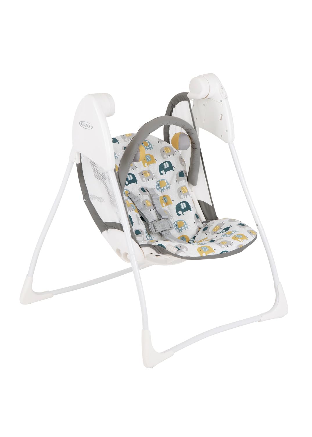 Graco Baby Delight Swing in Parade fashion with compact fold, lightweight design, suitable for newborns to 6 months, resting and playing