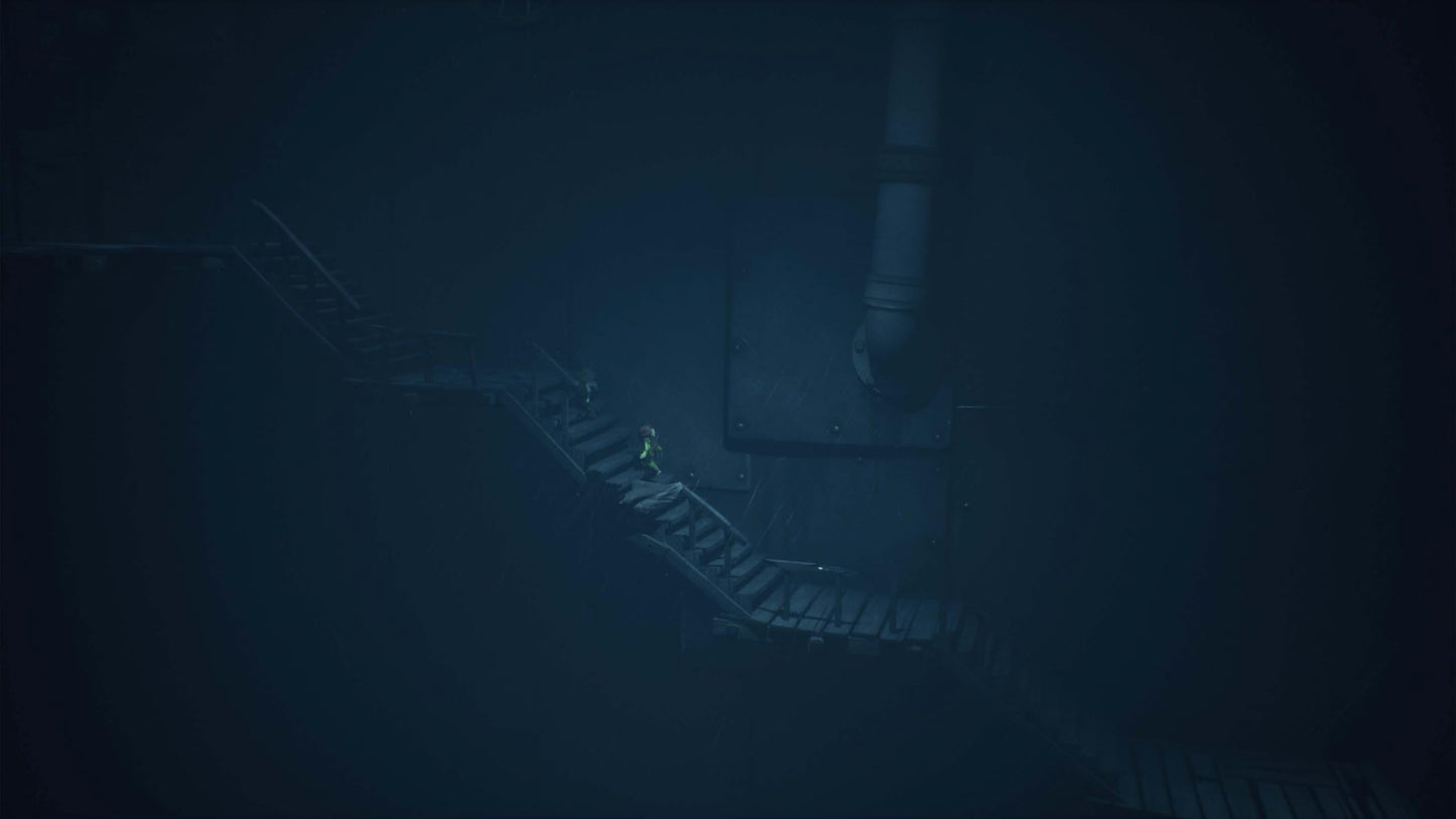 Little Nightmares III Nintendo Switch game case by Bandai Namco, featuring dark, atmospheric artwork with a mysterious character.