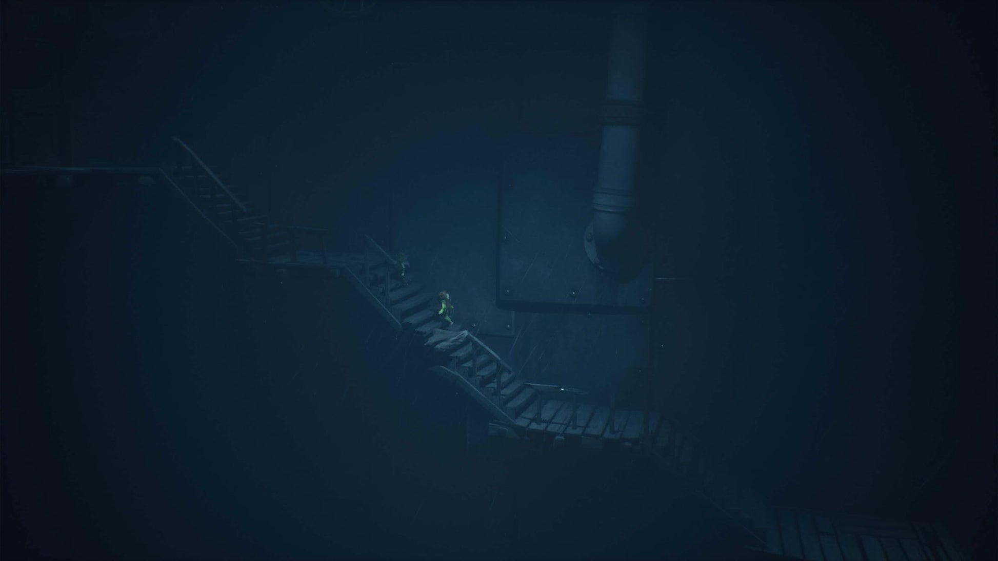 Little Nightmares III Nintendo Switch game case by Bandai Namco, featuring dark, atmospheric artwork with a mysterious character.