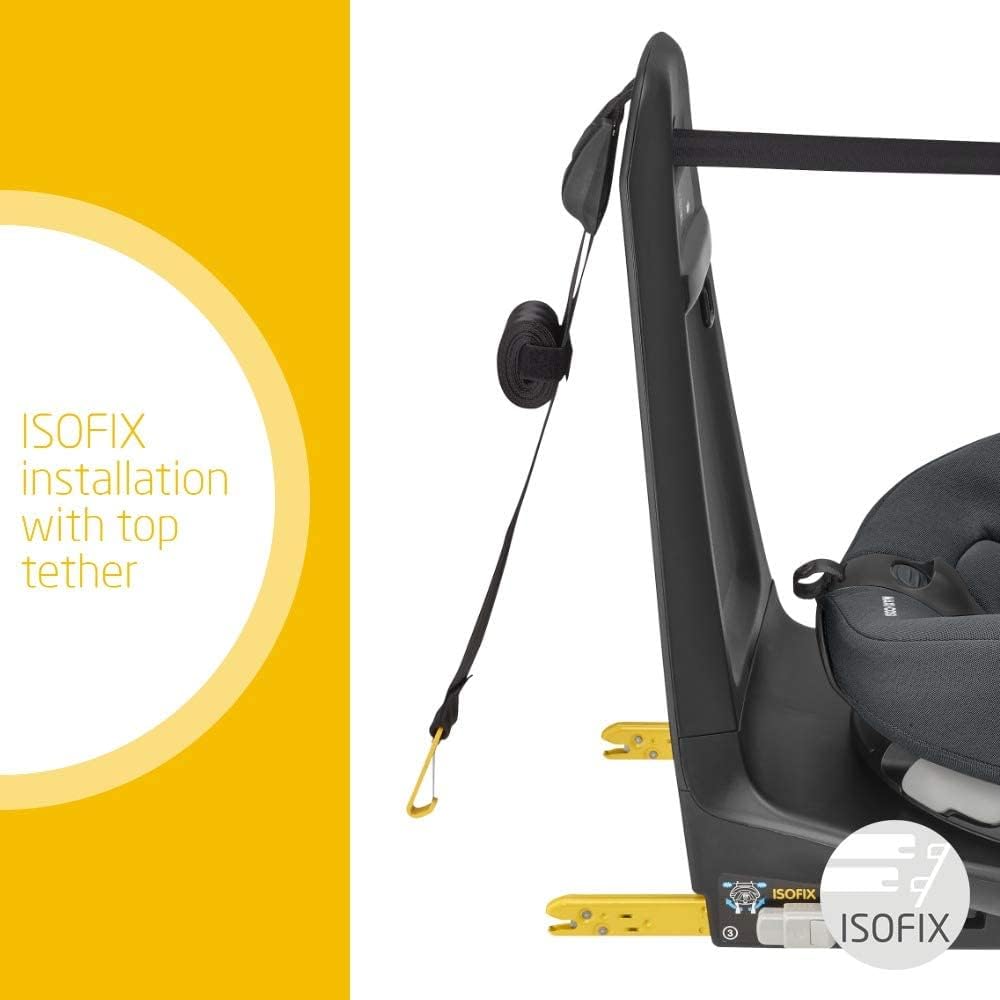 Maxi-Cosi AxissFix i-Size Toddler Car Seat, 360 Swivel Car Seat, 4 months - 4 years, 61 - 105 cm, Authentic Graphite