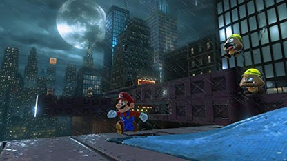 Nintendo Super Mario Odyssey game case featuring Mario in his signature outfit and colorful game cover art.