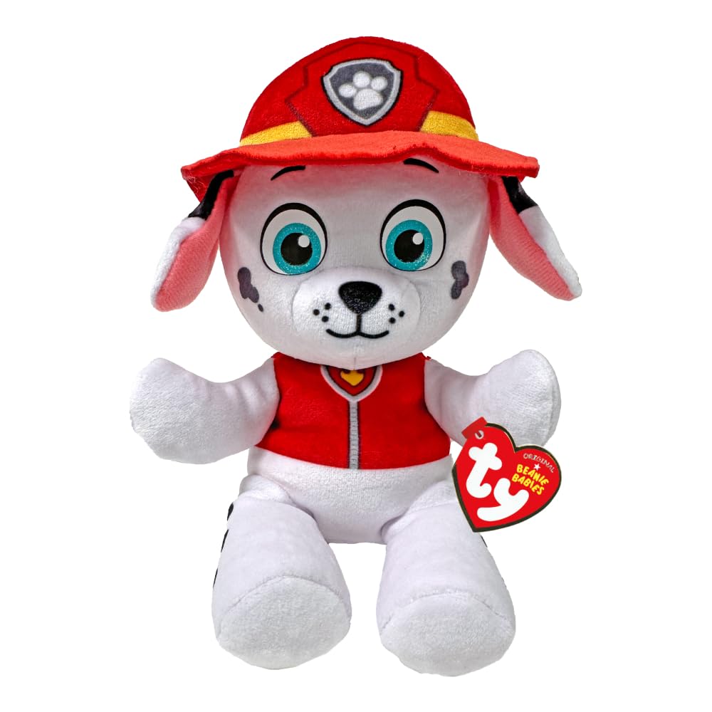 TY Marshall Paw Patrol Soft Plush Toy for Kids, Cuddly Teddy, Collectible Stuffed Toy, Beanie Babies Range, Regular
