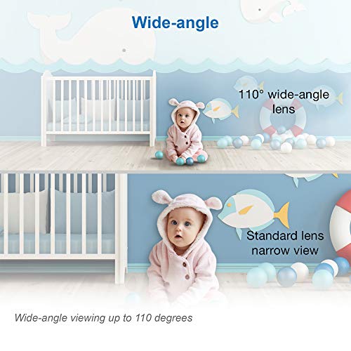 VTech VM919HD baby monitor with 7-inch HD display, camera with 360° pan and tilt, night vision, and long-range connectivity.