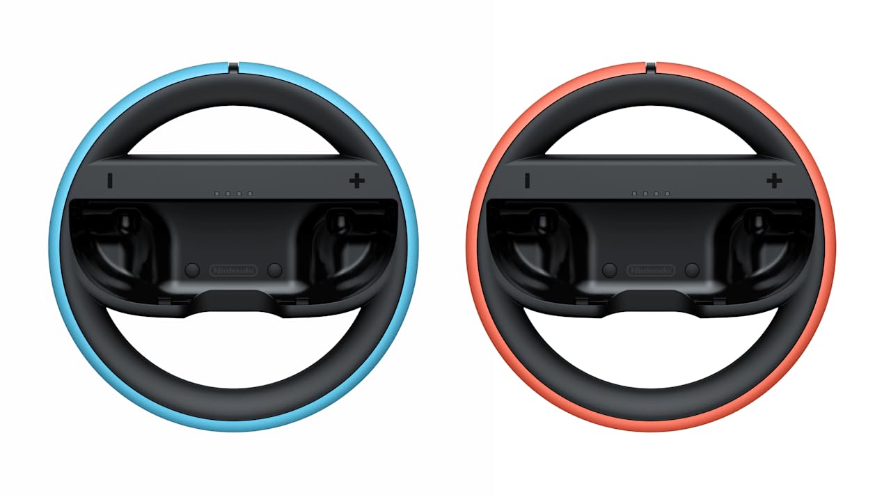 Nintendo Joy-Con Wheel Pair for Nintendo Switch controllers, lightweight plastic accessories for enhanced racing game experience.