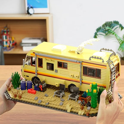 TOY PLAYER Breaking RV Adventure Building Set, MOC Upgraded Classic Scene, Compatible with Lego for Adults, for Adults and Avid Fans