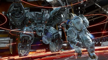 Pragmata PlayStation 5 game case featuring futuristic artwork with a humanoid figure and space-themed background, by Capcom.