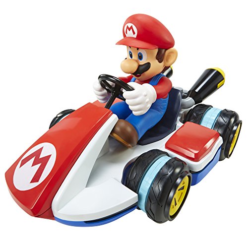 Nintendo Super Mario Kart 8 Mario RC racer by Jakks Pacific with anti-gravity features, 360 spins, wheelies, and drifting.