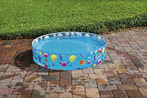 Bestway Sea Creature Paddling Pool Kiddie Swimming Pool, Inflatable Above Ground Pool, Outdoor Garden Pool, Blue, 48 x 10 Inch