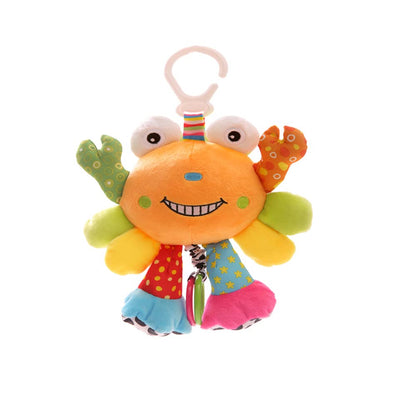 MEERO LONDON CB2203 crab clip-on sensory teether toy for newborns, suitable for prams and pushchairs, for boys and girls.
