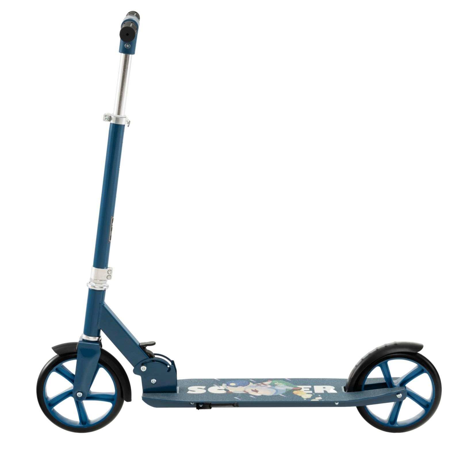 SPOTRAVEL Folding Kick Scooter with adjustable handlebar, rear brake, kickstand, and lightweight design for kids 8+.