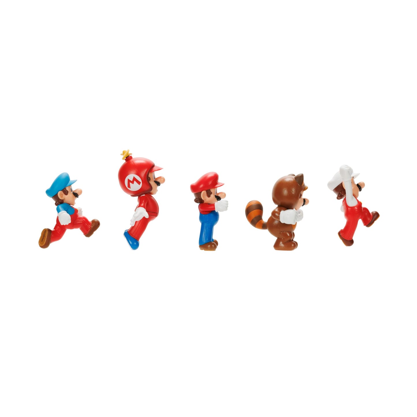 Set of five Nintendo Super Mario figures featuring Mario, each 6.5 cm tall, detailed collectible toys from the Super Mario series