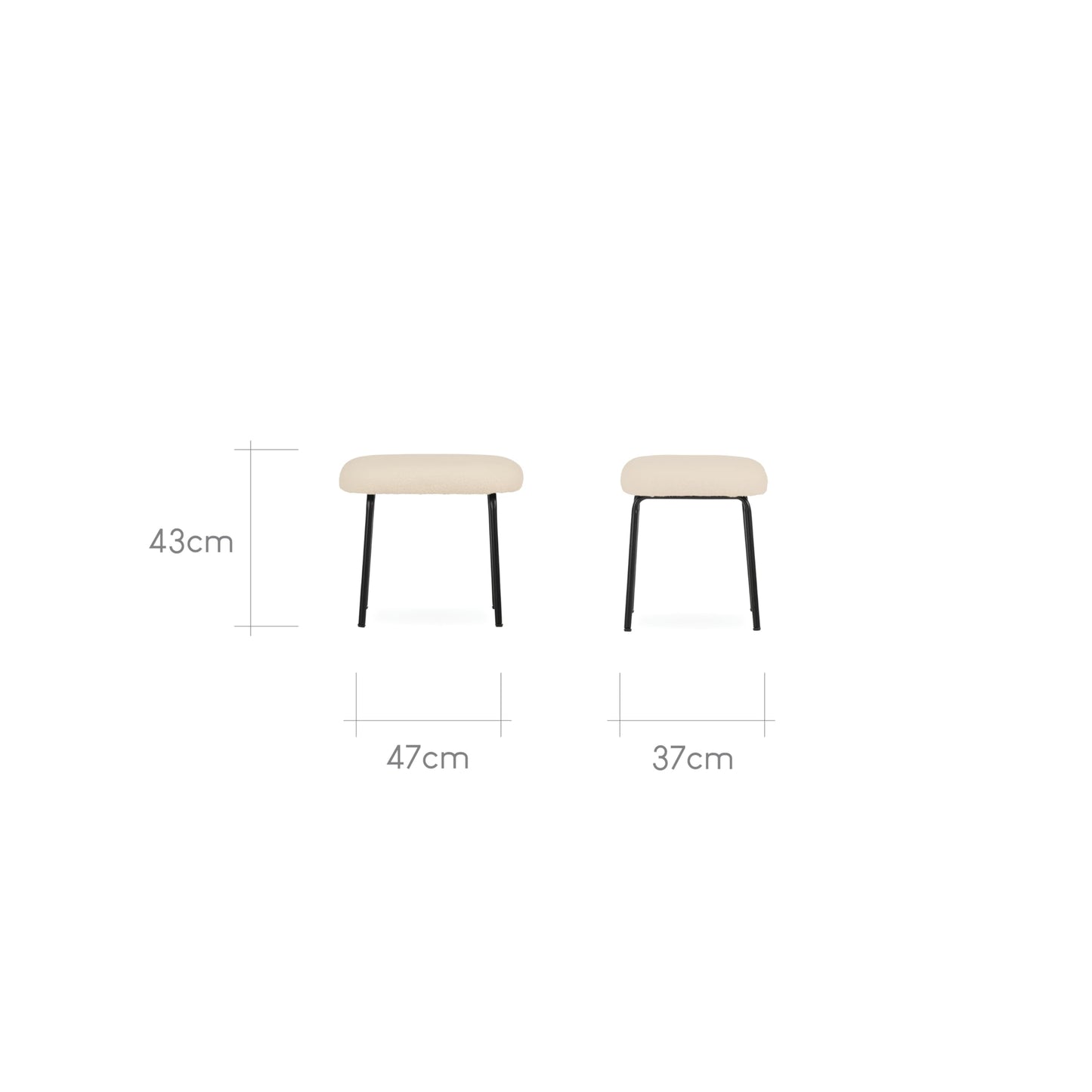 CuddleCo Marley nursing chair and footstool in teddy light beige, plush rocking armchair for breastfeeding mums in nursery setting