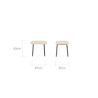 CuddleCo Marley nursing chair and footstool in teddy light beige, plush rocking armchair for breastfeeding mums in nursery setting