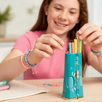 Quick Click Bracelet Maker Kit, Cool Bracelet Making Machine, DIY Jewelry Craft Kit Rotate Click Wear, Fun DIY Jewelry Set for Girls & Tweens, Develop Hands-On and Creativity Skills