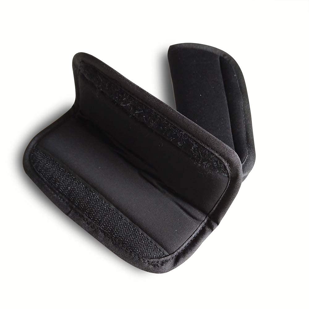 Black SeedFuture baby pushchair seat strap covers with Velcro, adjustable universal pram shoulder belt cushion pads for children.