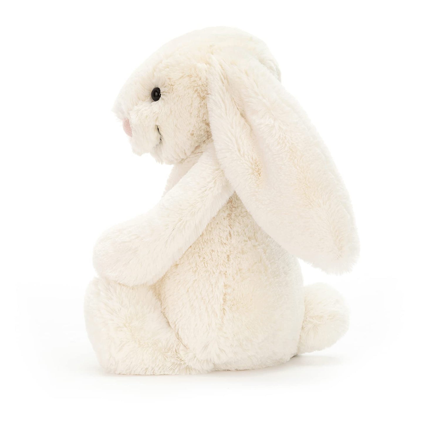 Cream Bashful Bunny plush toy by Jellycat, medium size, featuring soft fur and floppy ears, set against a neutral background.