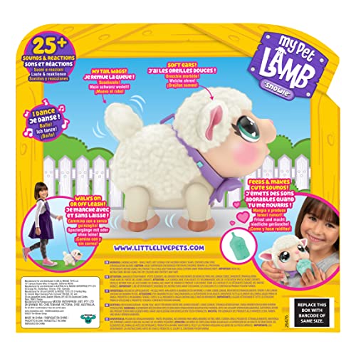 Little Live Pets - My Pet Lamb | Soft and Wooly Interactive Toy Lamb That Walks, Dances 20+ Sounds & Reactions, Batteries Included, For Kids Ages 5+,