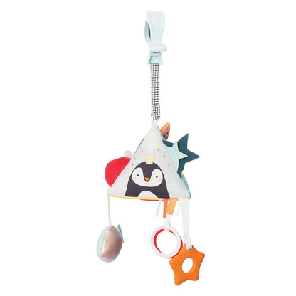 Taf Toys North Pole Pyramid Activity Baby Pram Toy with hanging soft sensory toys for strollers, car seats, and cots.