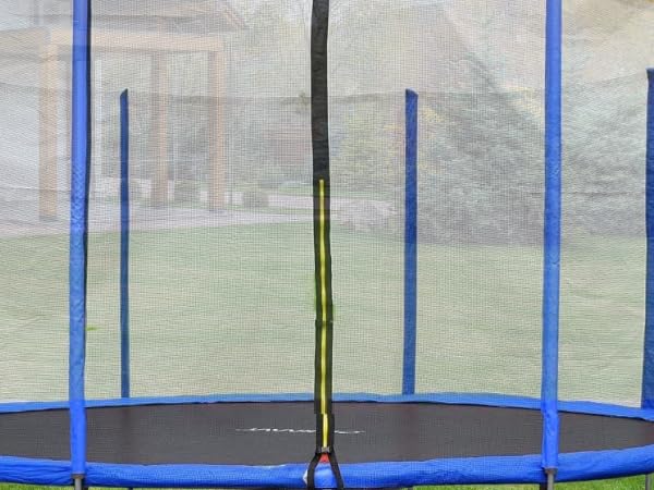 EVRE Trampoline 8ft Blue with Zipped Safety Enclosure Ladder Steel Frame Safety Pad TÜV Rheinland Certified Kids and Adults 244cm