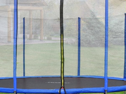 EVRE Trampoline 8ft Blue with Zipped Safety Enclosure Ladder Steel Frame Safety Pad TÜV Rheinland Certified Kids and Adults 244cm