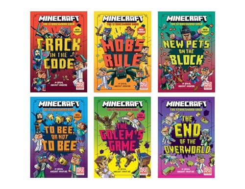 Minecraft Complete 6 Book Stonesword Saga: Official illustrated LitRPG children’s gaming fiction – perfect Christmas gift for fans of A Minecraft Movie and kids aged 6, 7, 8 & 9!: Book 6