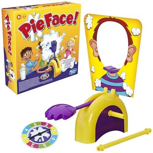 Hasbro Gaming Pie Face Whipped Cream Family Board Game for 5+ Year Old Kids, Party Games for 2 Players or More
