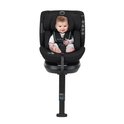 Enfasafe Maxima i-Size 360 Spin ISOFIX Car Seat, ECE R129, Extended Rearward Facing from Birth to Approx. 4 Years (40-105cm), Forward Facing from 15 Months to Approx. 12 Years (76-150cm)
