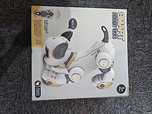 VATOS Remote Control Robot Dog Toy for Kids - Interactive Touch & Follow 17 Functions Robic Dogs, Programmable Smart Walking Intelligent Dancing RC Robot Puppy Toys 3-12 Birthday Gifts (Gold)