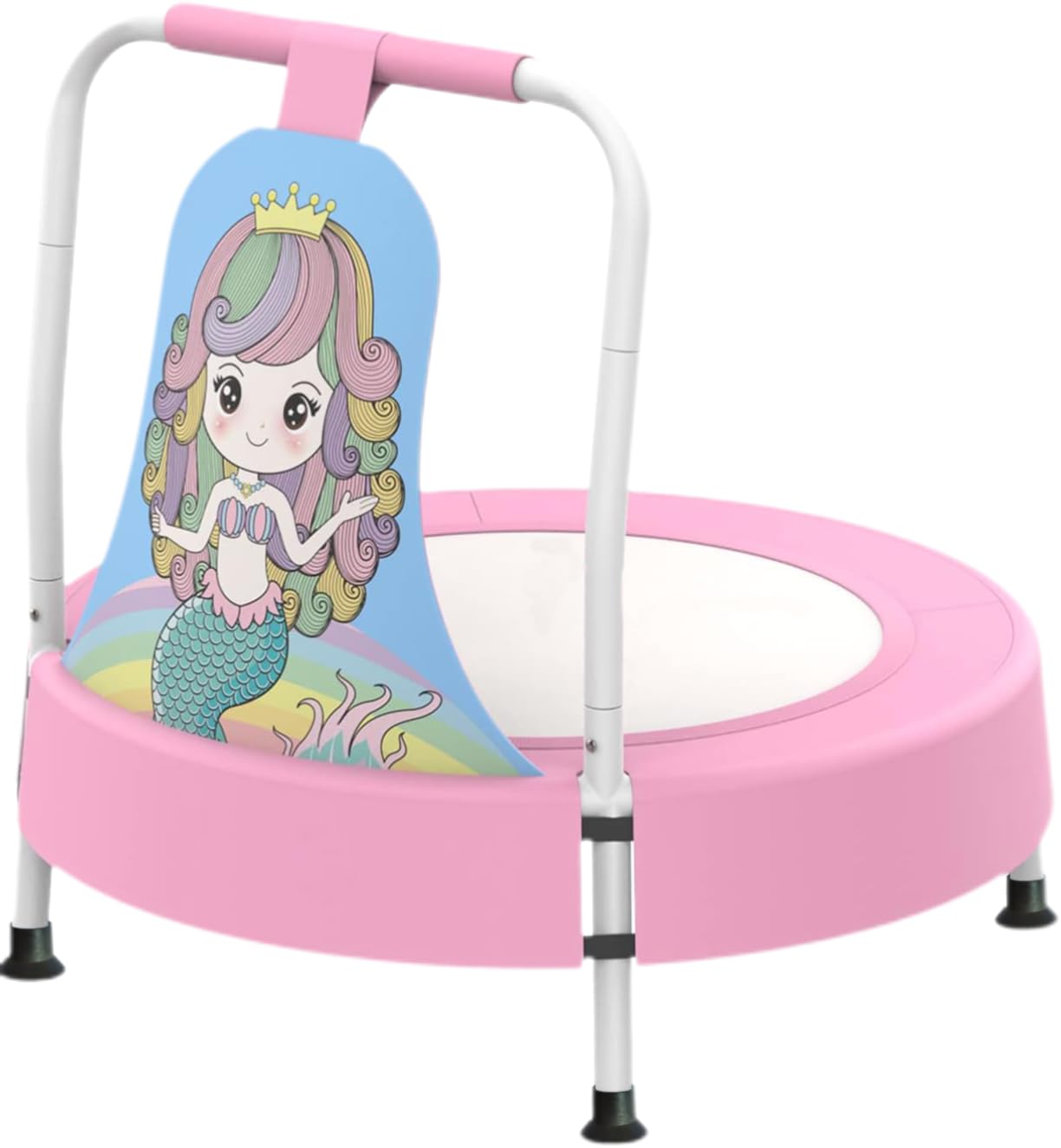 CZCPARY Indoor and Outdoor Mini Trampoline, Children's Trampoline with Handles,Suitable as Birthday Gift or Festive Present for Boys and Girls,Pink