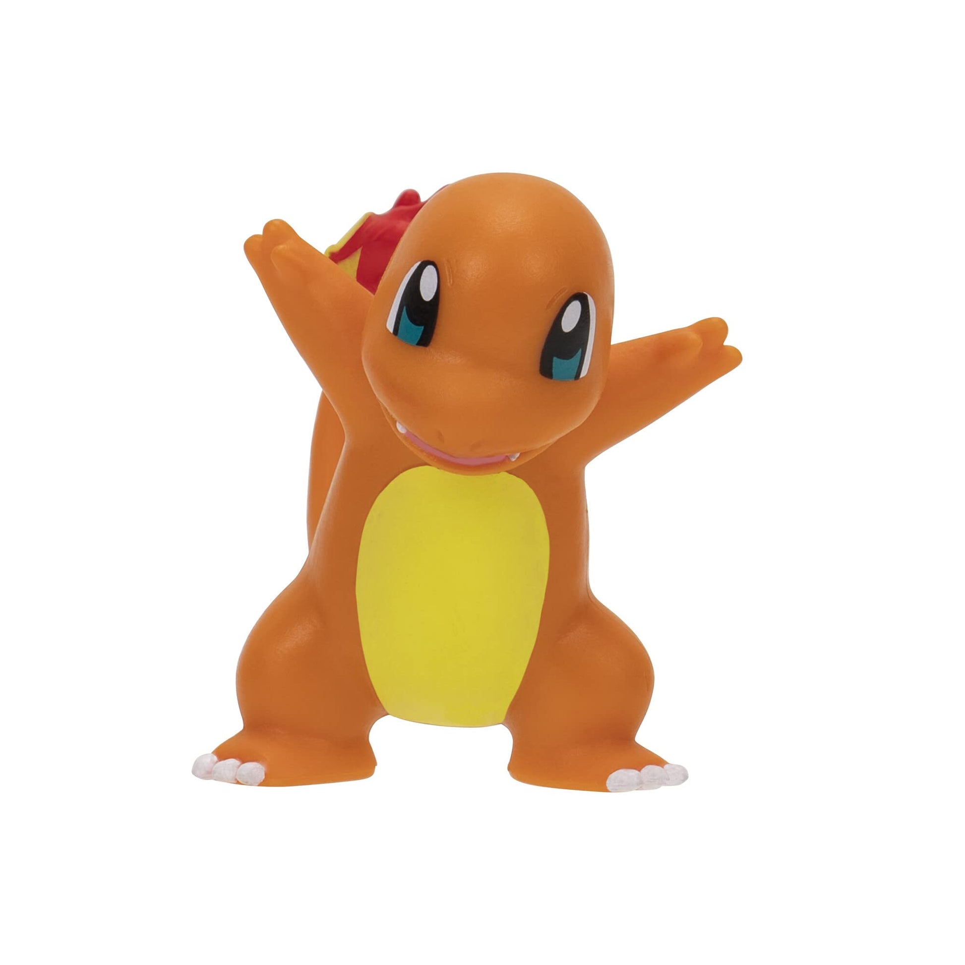 Pokémon Battle Figure 6 Pack featuring 2-inch Pikachu, Squirtle, Charmander, Bulbasaur, Mimikyu, and Toxel figures.
