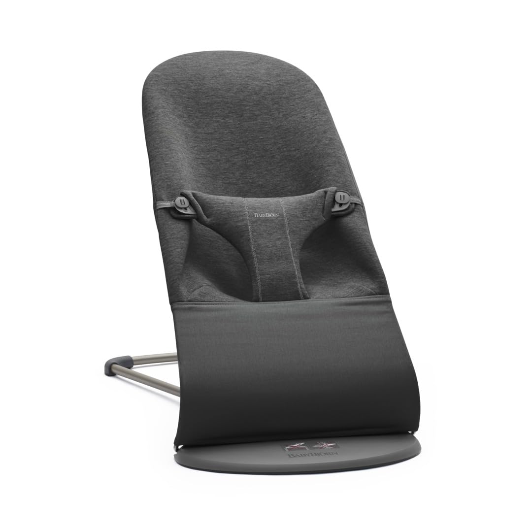 BabyBjörn Bouncer Bliss, 3D jersey, Charcoal grey