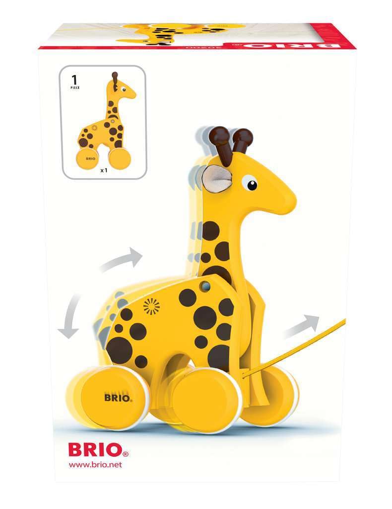 BRIO Giraffe Pull Along Toddler Toys for Ages 12 Months Up (Kids 1 Year Old)