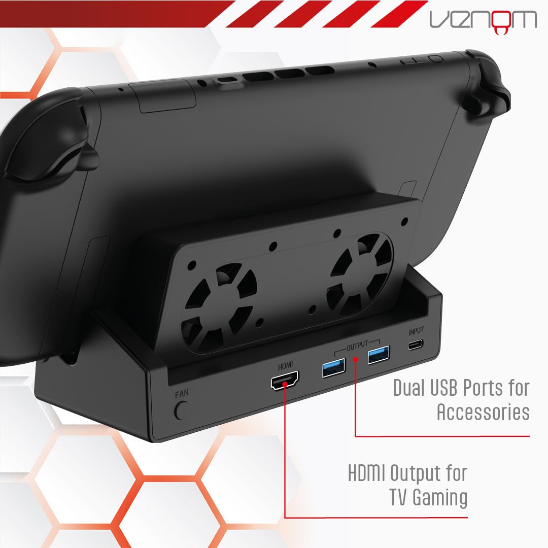 Venom Cooling TV Dock for Nintendo Switch 2 with Detachable Fan and HDMI Output