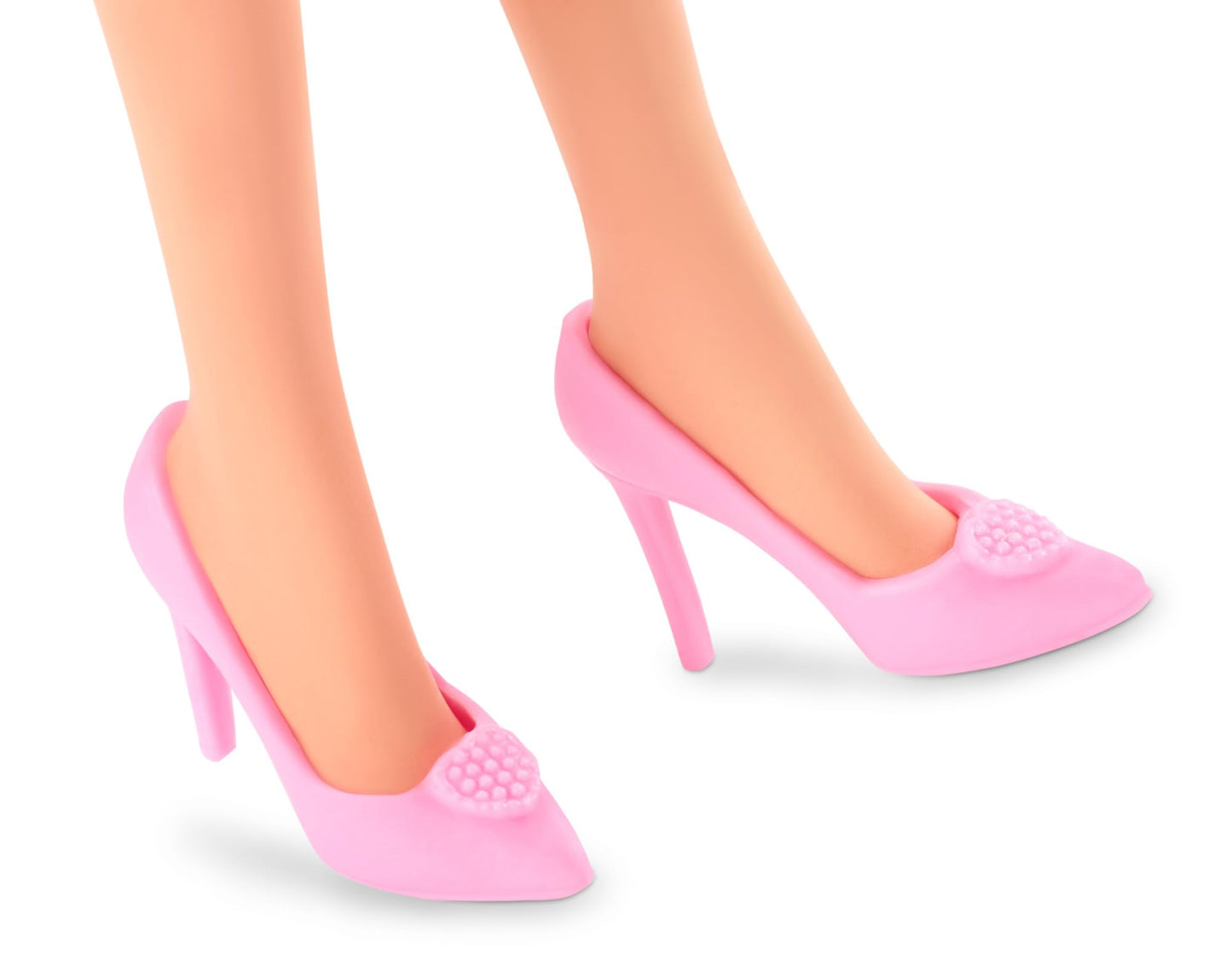 Barbie doll inspired by the movie, featuring Margot Robbie in a pink and white gingham dress with a daisy chain necklace.