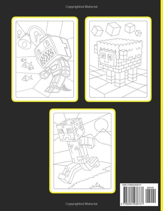 Coloring Book for Minecrafters: Epic Pixel Art Mobs to Bring to Life! (Unofficial Fan-Made Coloring Book) (For Gamers)