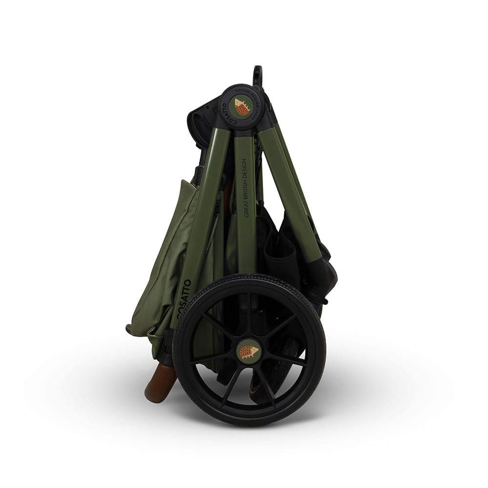 Cosatto Giggle 4 travel system with infant car seat, carrycot, pushchair, raincover, compact fold, suitable for 0-25kg children.