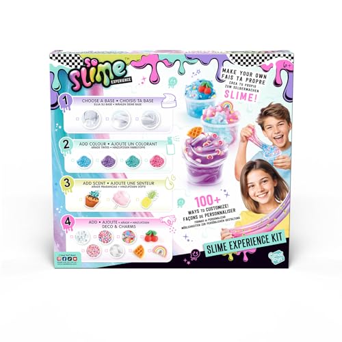 So Slime Premium Slime Experience DIY kit with clear, butter, and glossy slime, dyes, scents, and decorations for kids age 6+