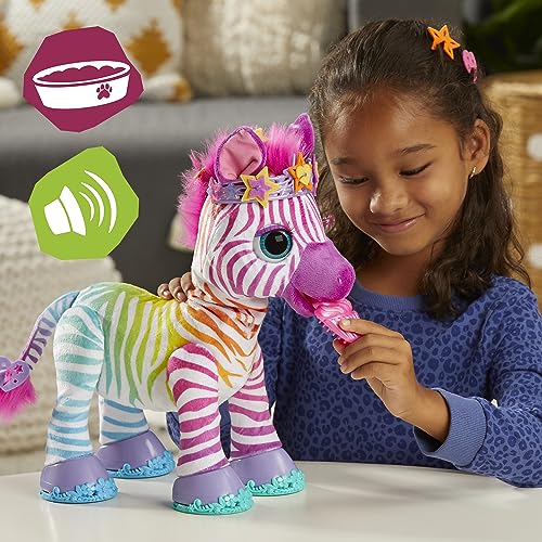 FurReal Zenya My Rainbow Zebra Toy, Interactive Pets Toys for 4 Year Old Girls & Boys & Up