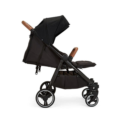 Ickle Bubba Venus Prime Double Stroller – Twin Pushchair from Birth to 15kg per Seat, Includes Newborn Cocoon, Footwarmers, Rain Cover, Compact Fold, Multi-Recline Seats & UPF 50+ Hoods (Black)
